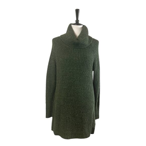 A New Day Target Sweater Tunic Turtleneck Chunky Knit Olive Green Women’s Size M - Picture 12 of 13